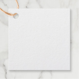 Create Your Own white solid Square Foil Favour Tag