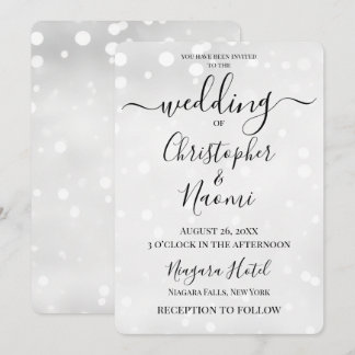 Create Your Own White Specks Wedding Invitation