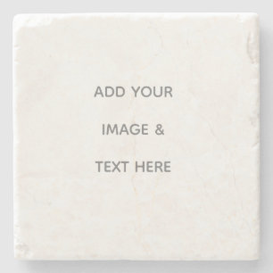 Create Your Own white  Stone Coaster