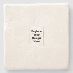 Create Your Own white  Stone Coaster