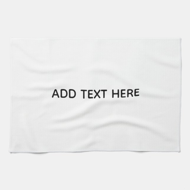 Create Your Own White  Tea Towel (Horizontal)