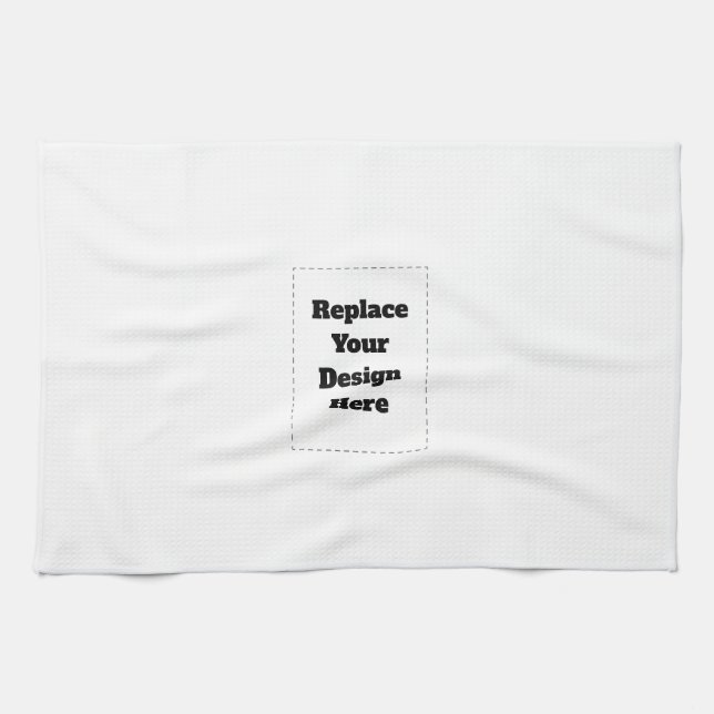 Create Your Own white  Tea Towel (Horizontal)