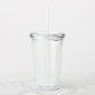 Create Your Own white template Acrylic Tumbler