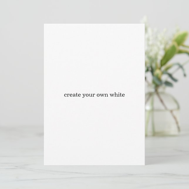 create your own white  thank you card (Standing Front)