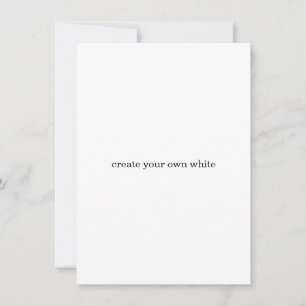 create your own white thank you card