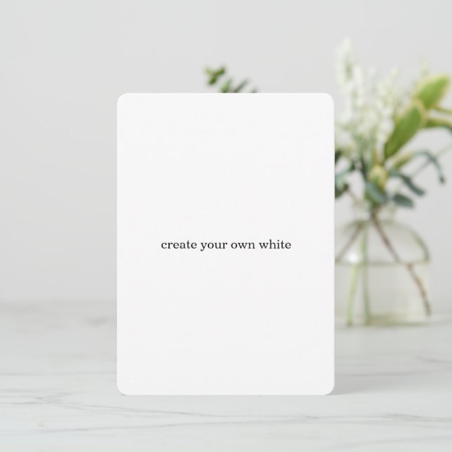 create your own white  thank you card (Standing Front)