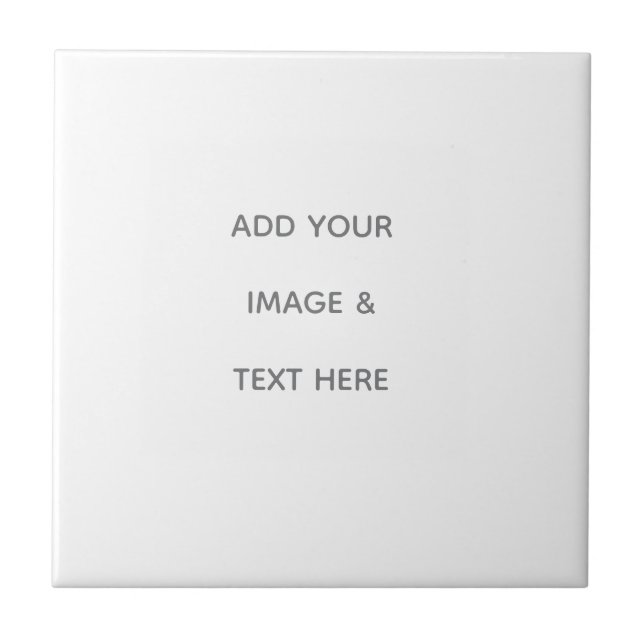 Create Your Own white  Tile (Front)