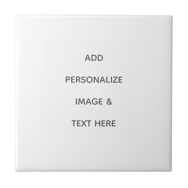 Create Your Own white  Tile (Front)
