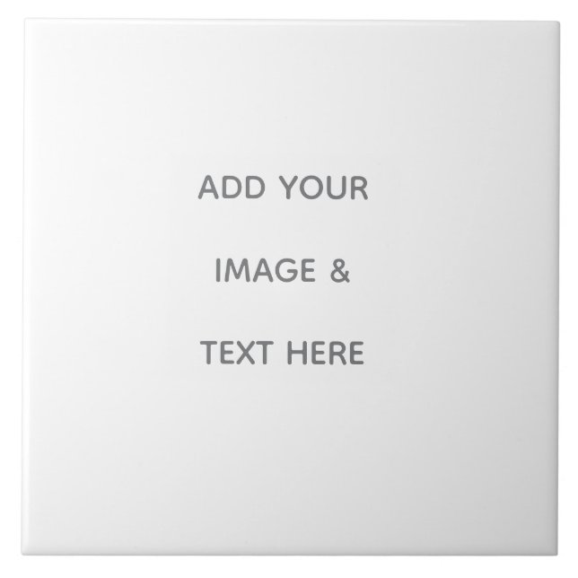 Create Your Own white  Tile (Front)