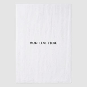 Create Your Own White  Tissue Paper