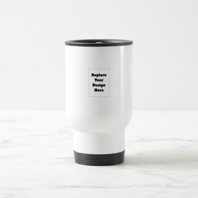Create Your Own white  Travel Mug (Center)