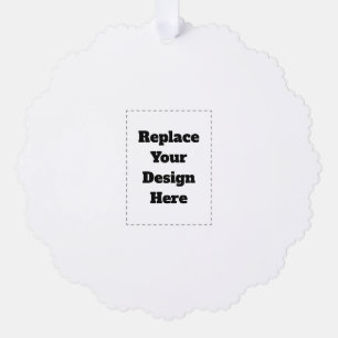 Create Your Own white  Tree Decoration Card