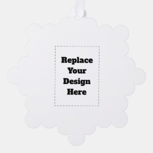 Create Your Own white Tree Decoration Card