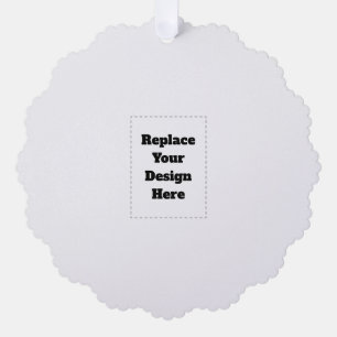 Create Your Own white  Tree Decoration Card