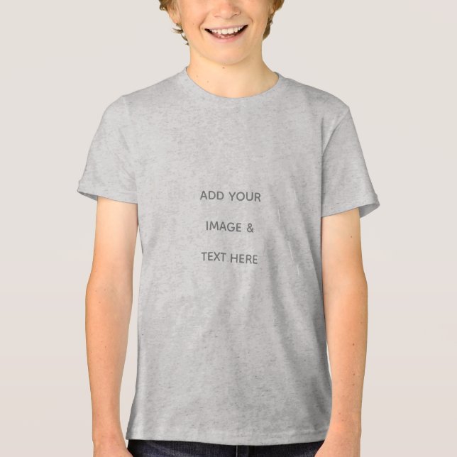 Create Your Own white  Tri-Blend Shirt (Front)