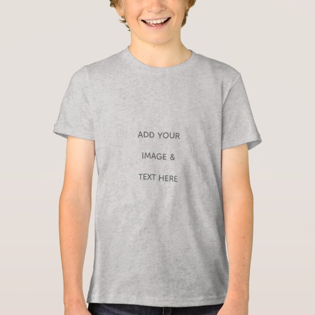Create Your Own white  Tri-Blend Shirt (Front)