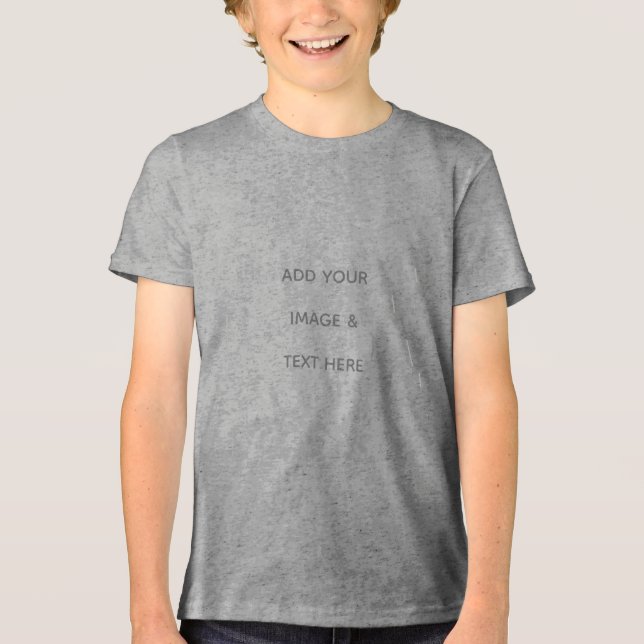 Create Your Own white  Tri-Blend Shirt (Front)