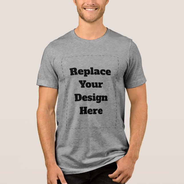 Create Your Own white  Tri-Blend Shirt (Front)