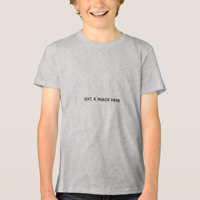 Create Your Own white Tri-Blend Shirt (Front)