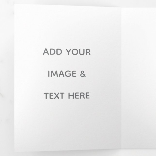 Create Your Own white  Tri-Fold Card (Inside First)