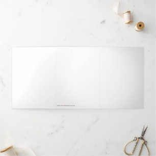 Create Your Own white Tri-Fold Holiday Card