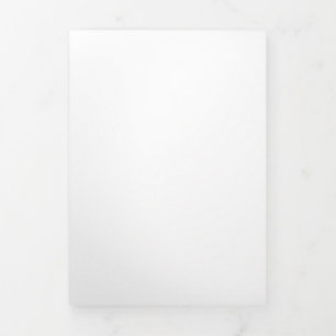 Create Your Own White  Tri-Fold Invitation