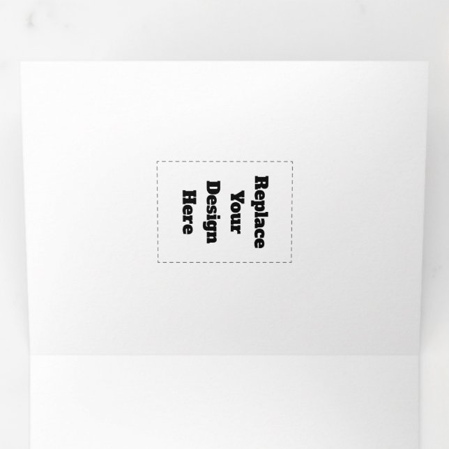 Create Your Own white  Tri-Fold Programme (Inside First)