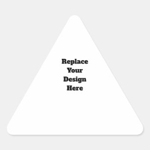 Create Your Own white Triangle Sticker