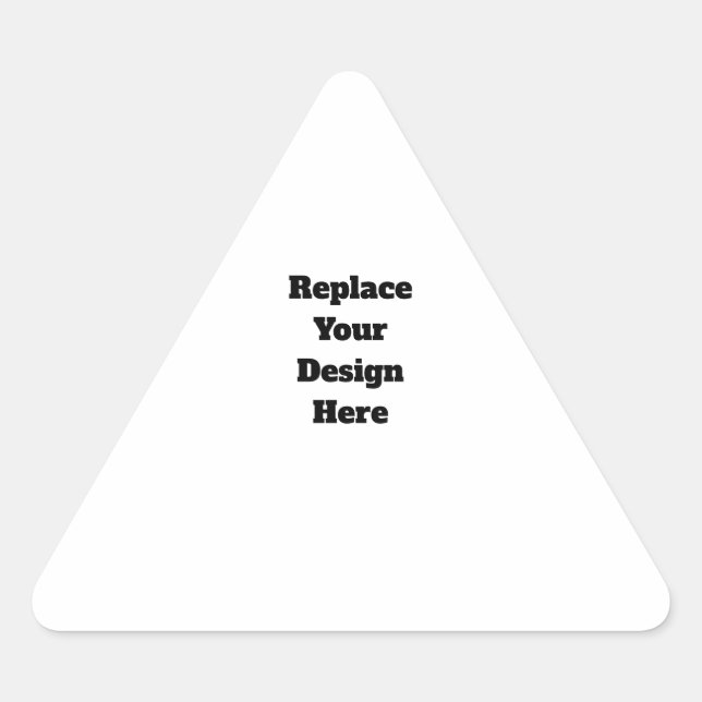 Create Your Own white  Triangle Sticker (Front)