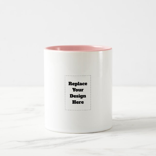 Create Your Own white  Two-Tone Coffee Mug (Center)