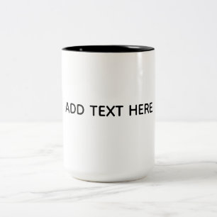 Create Your Own White  Two-Tone Coffee Mug