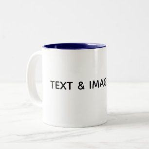 Create Your Own white Two-Tone Coffee Mug