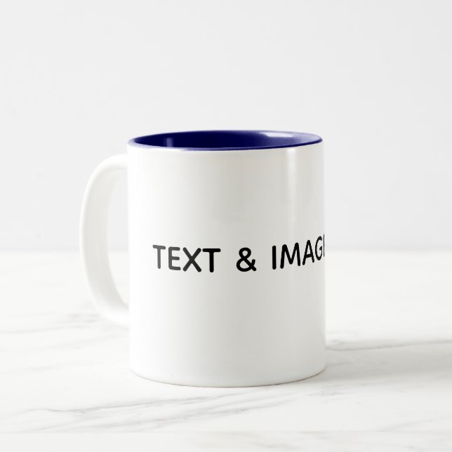Create Your Own white Two-Tone Coffee Mug (Front Left)