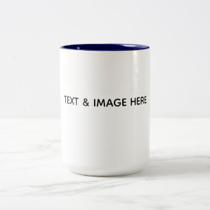 Create Your Own white Two-Tone Coffee Mug
