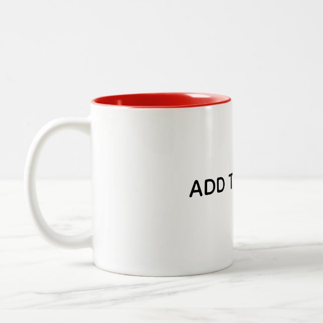 Create Your Own White  Two-Tone Coffee Mug (Left)