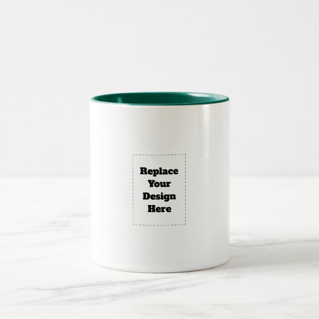 Create Your Own white  Two-Tone Coffee Mug (Center)