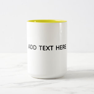 Create Your Own White  Two-Tone Coffee Mug