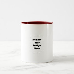 Create Your Own white Two-Tone Coffee Mug