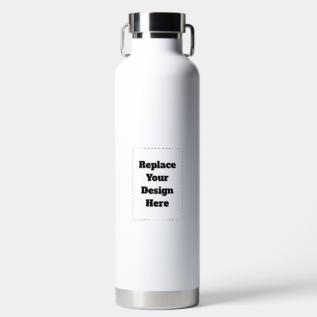 Create Your Own white  Water Bottle (Front)