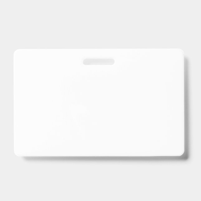 Create Your Own white wedding gift ID Badge (Front)