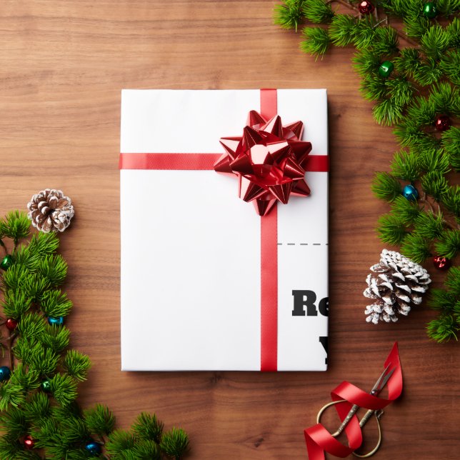 Create Your Own white  Wrapping Paper (Holiday Gift)
