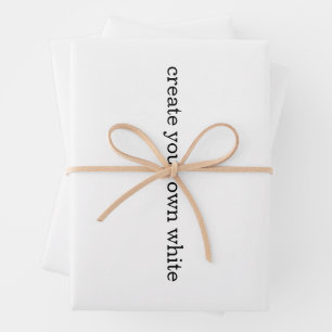 create your own white wrapping paper sheet
