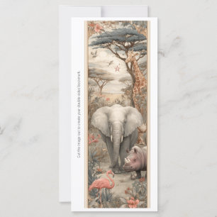 Create Your Own Wild African Animals Bookmark Card