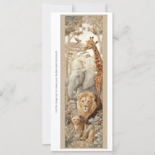 Create Your Own Wild Savannah Beasts Bookmark Card