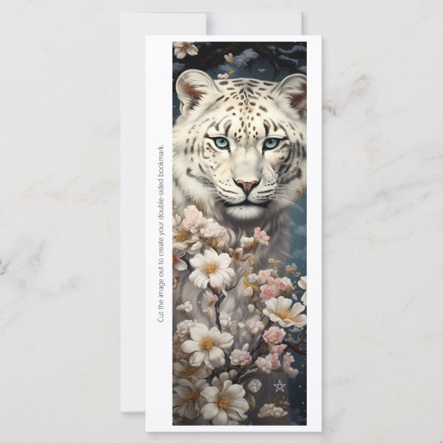 Create Your Own Wild Tiger Daisies Bookmark Card (Front)