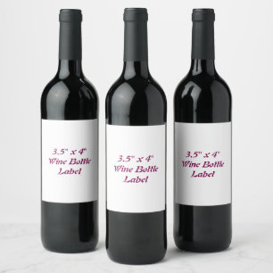 Create Your Own Wine Bottle Label (3.5" x 4")