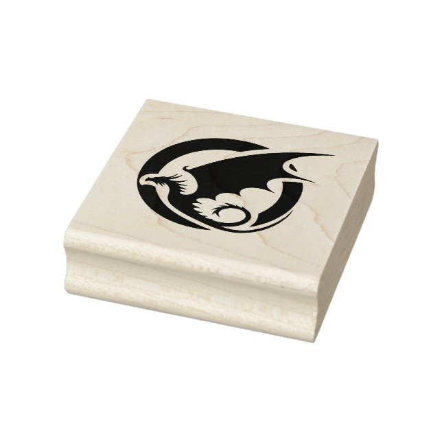Create Your Own Winged Dragon Logo Motif Rubber Stamp (Stamp)