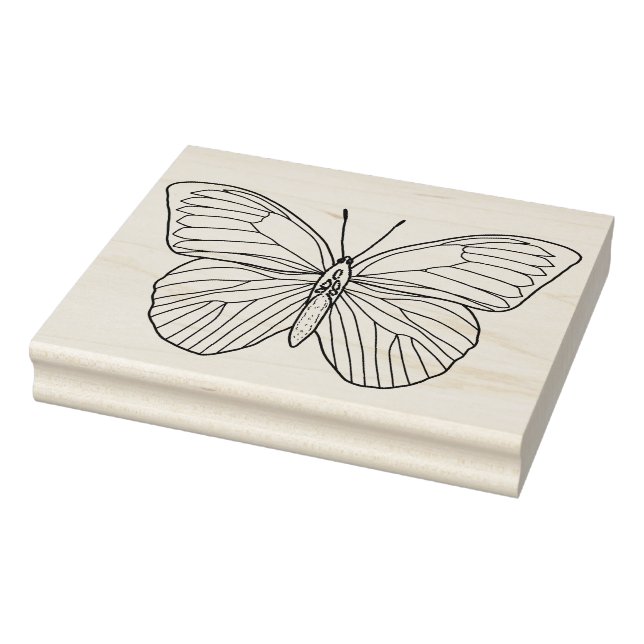 Create Your Own Wings Spread Hand Drawn Butterfly Rubber Stamp (Stamp)