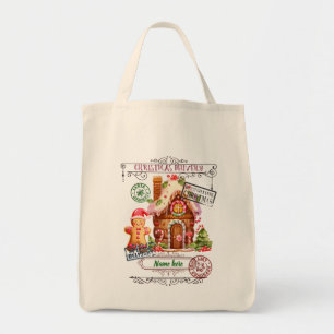 Create Your Own Winter Gingerbread Gift Sack Tote Bag