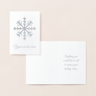 Create Your Own Wintery Silver Foil Snowflake Card